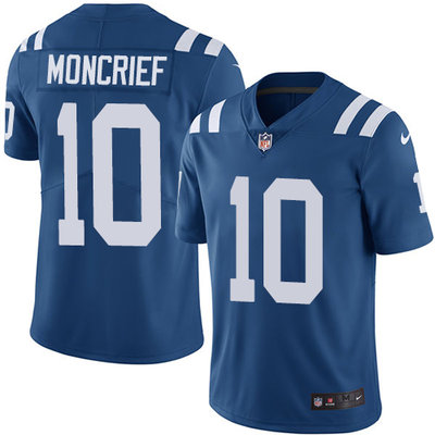 Nike Colts #10 Donte Moncrief Royal Blue Team Color Mens Stitched NFL Vapor Untouchable Limited Jers