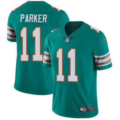 Nike Dolphins #11 DeVante Parker Aqua Green Alternate Mens Stitched NFL Vapor Untouchable Limited Je