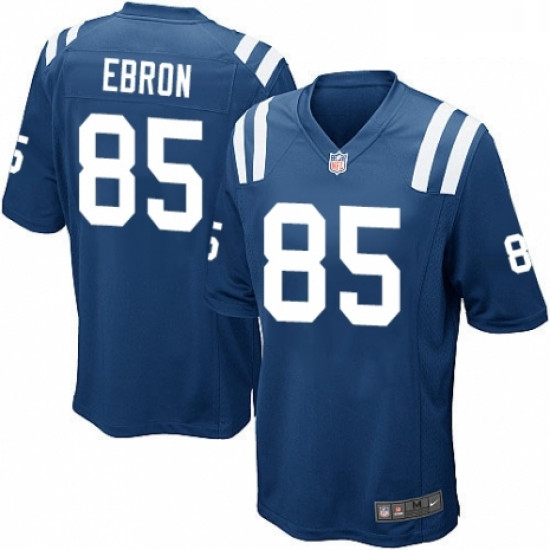 Men Nike Indianapolis Colts 85 Eric Ebron Game Royal Blue Team C