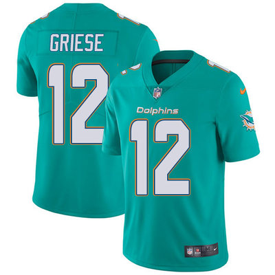 Nike Dolphins #12 Bob Griese Aqua Green Team Color Mens Stitched NFL Vapor Untouchable Limited Jerse