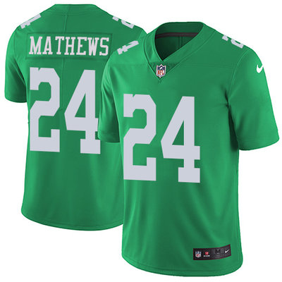 Nike Eagles #24 Ryan Mathews Green Mens Stitched NFL Limited Rus