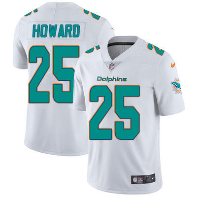 Nike Dolphins #25 Xavien Howard White Mens Stitched NFL Vapor Un