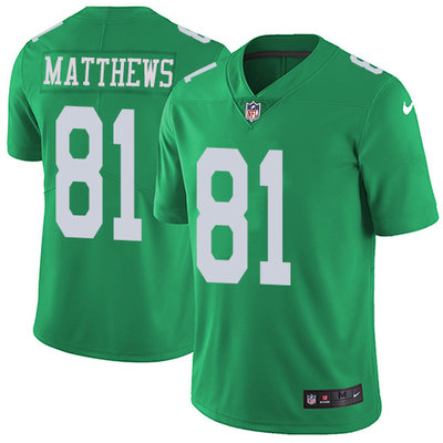 Nike Eagles #81 Jordan Matthews Green Mens Stitched NFL Limited 