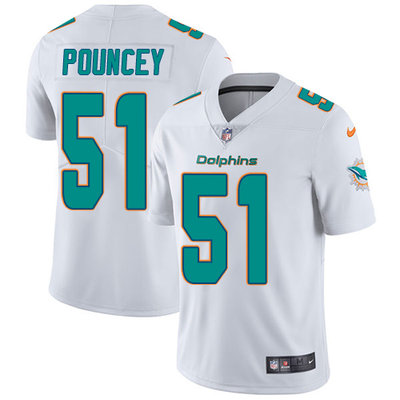 Nike Dolphins #51 Mike Pouncey White Mens Stitched NFL Vapor Untouchable Limited Jersey