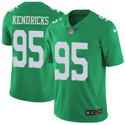 Nike Eagles #95 Mychal Kendricks Green Mens Stitched NFL Limited Rush Jersey