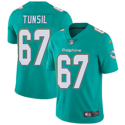 Nike Dolphins #67 Laremy Tunsil Aqua Green Team Color Mens Stitc