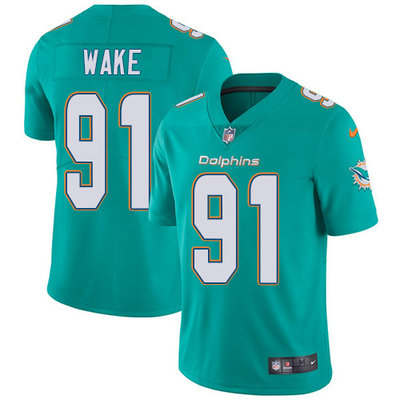 Nike Dolphins #91 Cameron Wake Aqua Green Team Color Mens Stitched NFL Vapor Untouchable Limited Jer