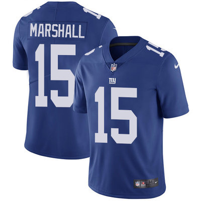 Nike Giants #15 Brandon Marshall Royal Blue Team Color Mens Stitched NFL Vapor Untouchable Limited J