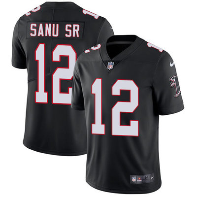 Nike Falcons #12 Mohamed Sanu Sr Black Alternate Mens Stitched NFL Vapor Untouchable Limited Jersey