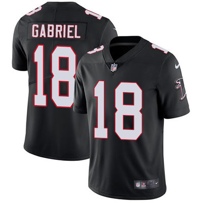 Nike Falcons #18 Taylor Gabriel Black Alternate Mens Stitched NFL Vapor Untouchable Limited Jersey