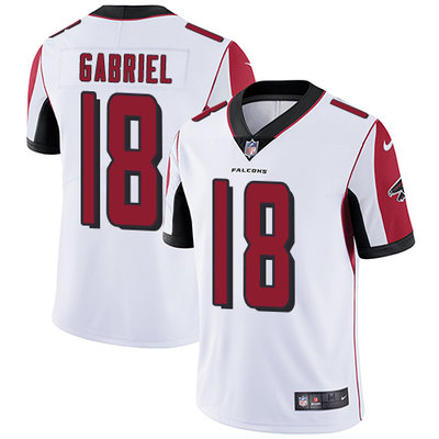 Nike Falcons #18 Taylor Gabriel White Mens Stitched NFL Vapor Untouchable Limited Jersey