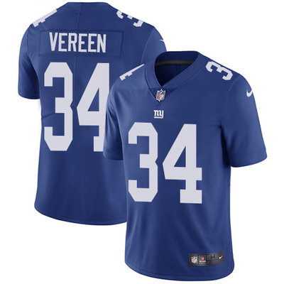 Nike Giants #34 Shane Vereen Royal Blue Team Color Mens Stitched NFL Vapor Untouchable Limited Jerse