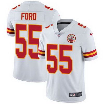 Nike Chiefs #55 Dee Ford White Mens Stitched NFL Vapor Untouchab