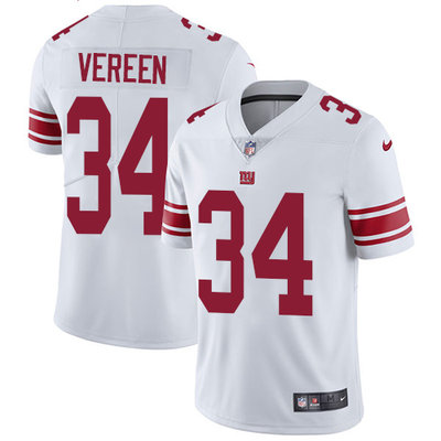 Nike Giants #34 Shane Vereen White Mens Stitched NFL Vapor Untou