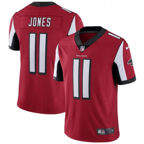 Men Nike Atlanta Falcons 11 Julio Jones Red Team Color Vapor Unt