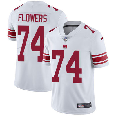 Nike Giants #74 Ereck Flowers White Mens Stitched NFL Vapor Unto