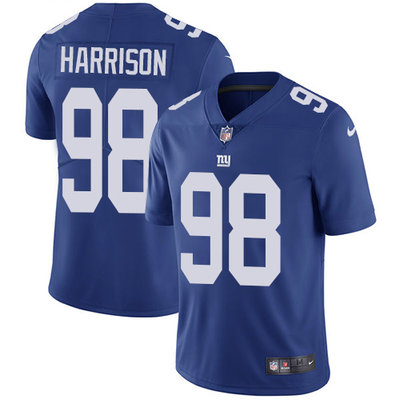 Nike Giants #98 Damon Harrison Royal Blue Team Color Mens Stitched NFL Vapor Untouchable Limited Jer