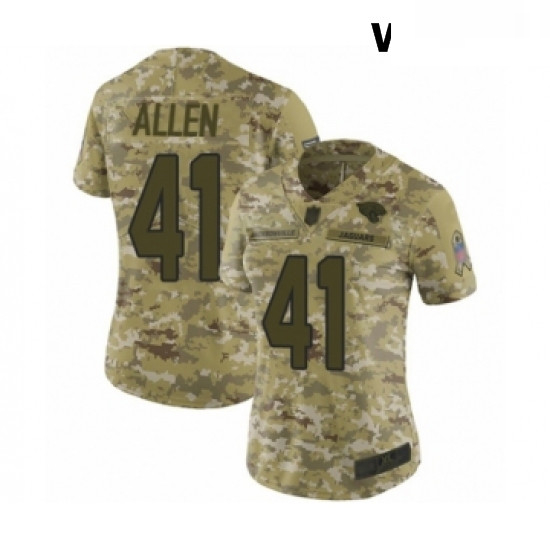 Womens Jacksonville Jaguars 41 Josh Allen Limited Camo 2018 Salu