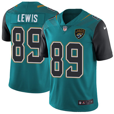 Nike Jaguars #89 Marcedes Lewis Teal Green Team Color Mens Stitched NFL Vapor Untouchable Limited Je