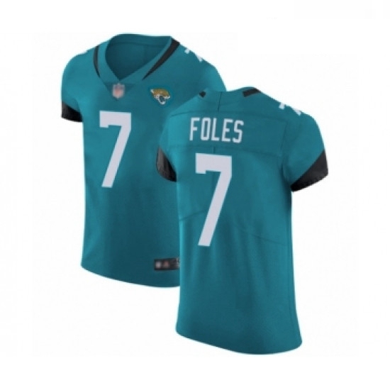 Men Jacksonville Jaguars 7 Nick Foles Teal Green Alternate Vapor Untouchable Elite Player Football J