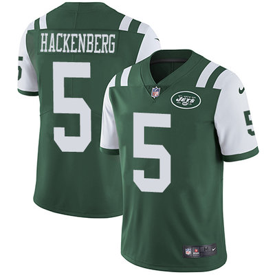 Nike Jets #5 Christian Hackenberg Green Team Color Mens Stitched NFL Vapor Untouchable Limited Jerse