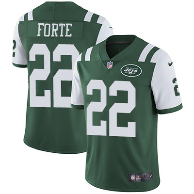 Nike Jets #22 Matt Forte Green Team Color Mens Stitched NFL Vapo