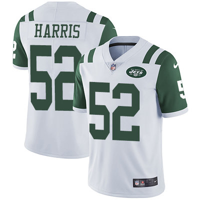 Nike Jets #52 David Harris White Mens Stitched NFL Vapor Untouch