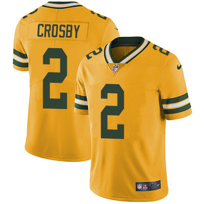 Nike Packers #2 Mason Crosby Yellow Mens Stitched NFL Limited Ru