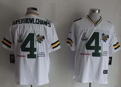 Nike Packers #4 Superbowlchamps White Mens Stitched NFL Limited Jersey