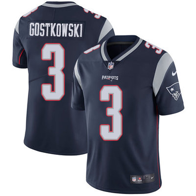 Nike Patriots #3 Stephen Gostkowski Navy Blue Team Color Mens Stitched NFL Vapor Untouchable Limited
