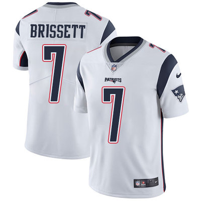 Nike Patriots #7 Jacoby Brissett White Mens Stitched NFL Vapor U
