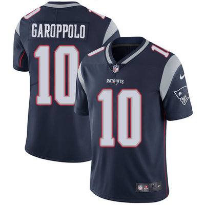 Nike Patriots #10 Jimmy Garoppolo Navy Blue Team Color Mens Stitched NFL Vapor Untouchable Limited J