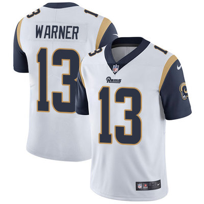 Nike Rams #13 Kurt Warner White Mens Stitched NFL Vapor Untoucha