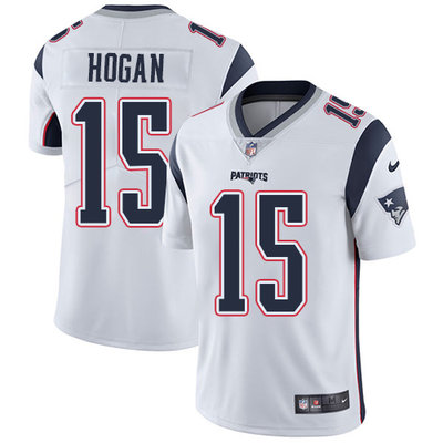Nike Patriots #15 Chris Hogan White Mens Stitched NFL Vapor Unto