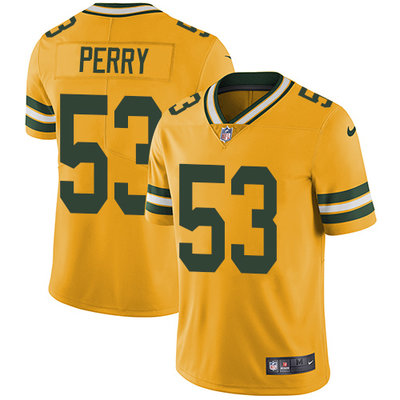 Nike Packers #53 Nick Perry Yellow Mens Stitched NFL Limited Rush Jersey