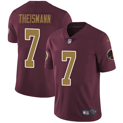 Nike Redskins #7 Joe Theismann Burgundy Red Alternate Mens Stitched NFL Vapor Untouchable Limited Je