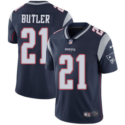 Nike Patriots #21 Malcolm Butler Navy Blue Team Color Mens Stitched NFL Vapor Untouchable Limited Je