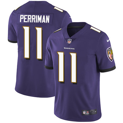 Nike Ravens #11 Breshad Perriman Purple Team Color Mens Stitched NFL Vapor Untouchable Limited Jerse