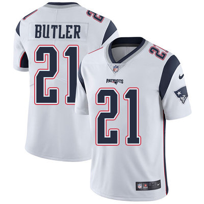Nike Patriots #21 Malcolm Butler White Mens Stitched NFL Vapor U