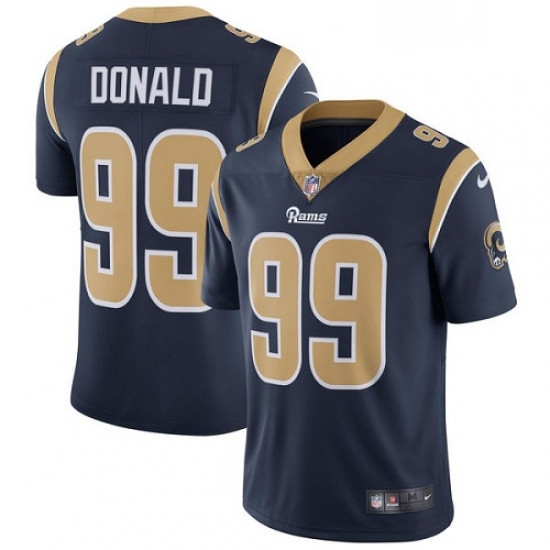 Youth Nike Los Angeles Rams 99 Aaron Donald Navy Blue Team Color Vapor Untouchable Limited Player NF