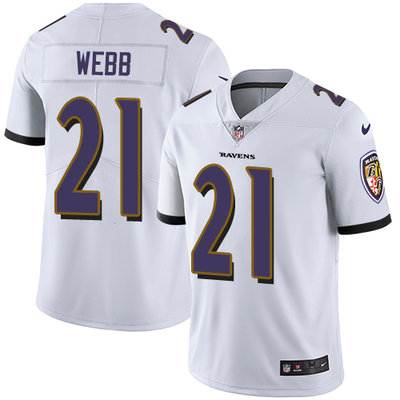 Nike Ravens #21 Lardarius Webb White Mens Stitched NFL Vapor Unt