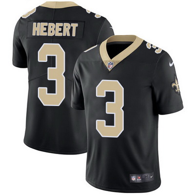 Nike Saints #3 Bobby Hebert Black Team Color Mens Stitched NFL V