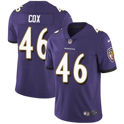Nike Ravens #46 Morgan Cox Purple Team Color Mens Stitched NFL V