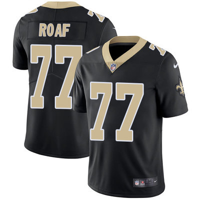 Nike Saints #77 Willie Roaf Black Team Color Mens Stitched NFL V