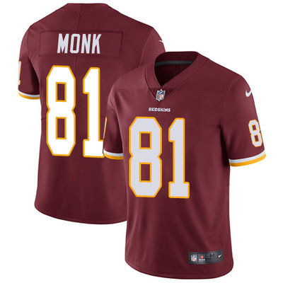 Nike Redskins #81 Art Monk Burgundy Red Team Color Mens Stitched NFL Vapor Untouchable Limited Jerse