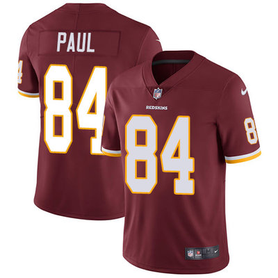 Nike Redskins #84 Niles Paul Burgundy Red Team Color Mens Stitched NFL Vapor Untouchable Limited Jer