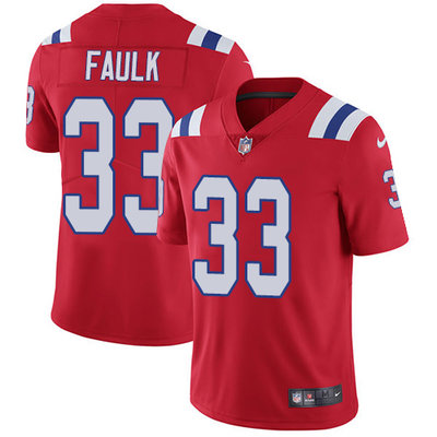 Nike Patriots #33 Kevin Faulk Red Alternate Mens Stitched NFL Va