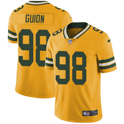 Nike Packers #98 Letroy Guion Yellow Mens Stitched NFL Limited Rush Jersey