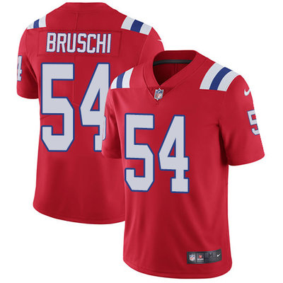 Nike Patriots #54 Tedy Bruschi Red Alternate Mens Stitched NFL V