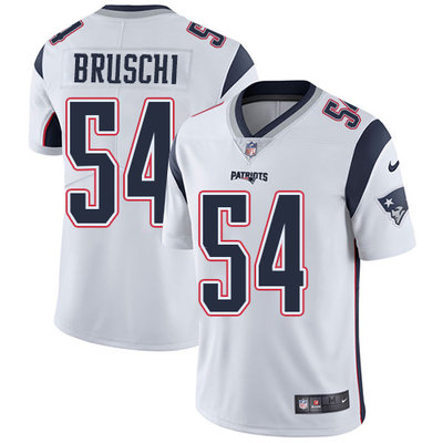 Nike Patriots #54 Tedy Bruschi White Mens Stitched NFL Vapor Unt